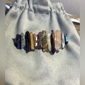 NEW Real Aura Quartz Barrette Clip